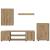 Set comodă TV Pe perete 4 pcs Stejar Artizanal Lemn compozit GartenMobel Dekor