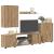 Set comodă TV Pe perete 4 pcs Stejar Artizanal Lemn compozit GartenMobel Dekor