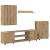 Set comodă TV Pe perete 4 pcs Stejar Artizanal Lemn compozit GartenMobel Dekor