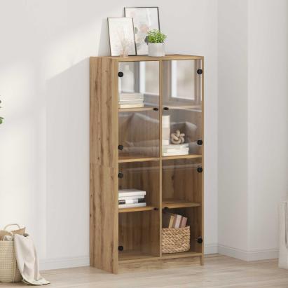 Bufet Stejar Artizanal 68 x 37 x 142 cm Lemn compozit GartenMobel Dekor