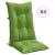 Perne scaun spătar înalt 4 buc. melanj verde 120x50x7 cm textil GartenMobel Dekor