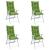 Perne scaun spătar înalt 4 buc. melanj verde 120x50x7 cm textil GartenMobel Dekor