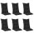 Set de perne pentru scaun cu spătar înalt 6 pcs Melanj negru GartenMobel Dekor