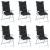 Set de perne pentru scaun cu spătar înalt 6 pcs Melanj negru GartenMobel Dekor