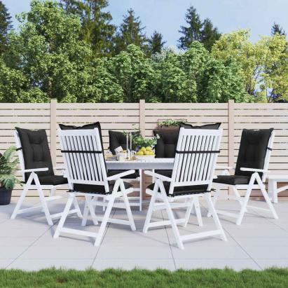 Set de perne pentru scaun cu spătar înalt 6 pcs Melanj negru GartenMobel Dekor