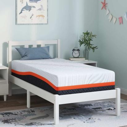 Saltea Alb și gri 80 x 160 cm Material Jacquard GartenMobel Dekor