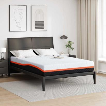 Saltea Alb și gri 160 x 200 cm Material Jacquard GartenMobel Dekor