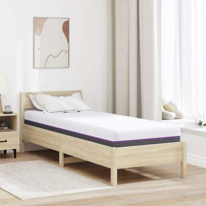 Saltea Alb și gri 80 x 200 cm Material Jacquard GartenMobel Dekor