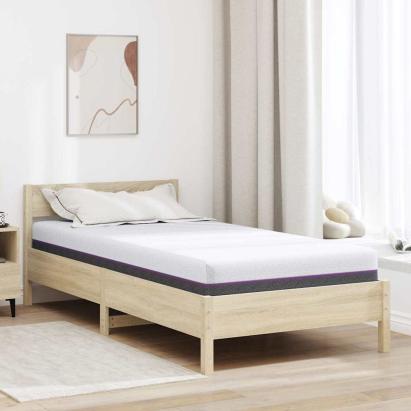 Saltea Alb și gri 90 x 200 cm Material Jacquard GartenMobel Dekor