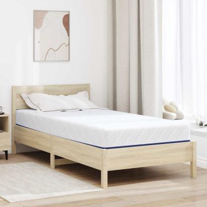 Saltea Alb și albastru 120 x 200 cm Material Jacquard GartenMobel Dekor