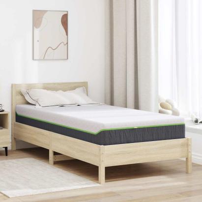 Saltea Alb și gri 90 x 190 cm Material Jacquard GartenMobel Dekor