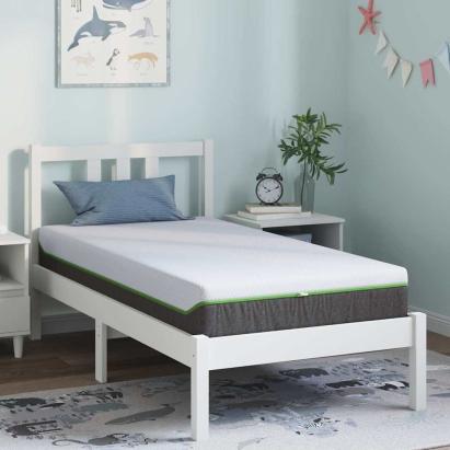 Saltea Alb și gri 80 x 160 cm Material Jacquard GartenMobel Dekor