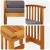 Set de canapele pentru grădină cu pernă 3 pcs Ulei Natural GartenMobel Dekor
