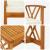 Set de canapele pentru grădină cu pernă 3 pcs Ulei Natural GartenMobel Dekor