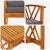 Set de canapele pentru grădină cu pernă 3 pcs Ulei Natural GartenMobel Dekor