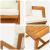 Set bistro cu pernă 3 pcs Maro Lemn Solid de Acacia GartenMobel Dekor