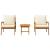 Set bistro cu pernă 3 pcs Maro Lemn Solid de Acacia GartenMobel Dekor