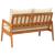 Bancă de grădină cu pernă Ulei Natural 115 x 65 x 71 cm GartenMobel Dekor