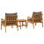 Set bistro cu pernă 3 pcs Maro Lemn Solid de Acacia GartenMobel Dekor