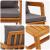 Set bistro cu pernă 2 pcs Ulei Natural Lemn Solid de Acacia GartenMobel Dekor