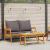 Set bistro cu pernă 2 pcs Ulei Natural Lemn Solid de Acacia GartenMobel Dekor