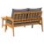 Set bistro cu pernă 2 pcs Ulei Natural Lemn Solid de Acacia GartenMobel Dekor