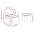 Set bistro cu pernă 3 pcs Maro Poliester GartenMobel Dekor