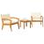 Set bistro cu pernă 3 pcs Maro Poliester GartenMobel Dekor