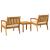 Set bistro cu pernă 3 pcs Maro Poliester GartenMobel Dekor