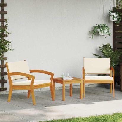 Set bistro cu pernă 3 pcs Maro Poliester GartenMobel Dekor