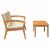 Set bistro cu pernă 2 pcs Ulei Natural Lemn Solid de Acacia GartenMobel Dekor