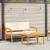 Set bistro cu pernă 2 pcs Ulei Natural Lemn Solid de Acacia GartenMobel Dekor