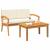 Set bistro cu pernă 2 pcs Ulei Natural Lemn Solid de Acacia GartenMobel Dekor