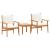 Set de canapele pentru grădină 3 pcs Alb crem GartenMobel Dekor