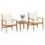 Set de canapele pentru grădină 3 pcs Alb crem GartenMobel Dekor