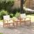 Set de canapele pentru grădină 3 pcs Alb crem GartenMobel Dekor