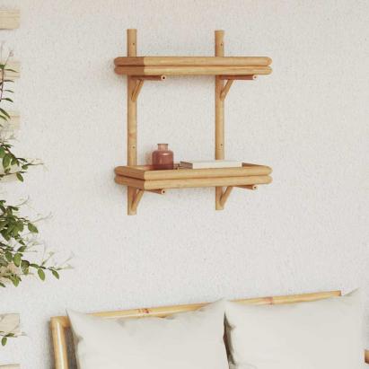 Raft de perete cu raft Pe perete Maro 39 x 26 x 60 cm Bambus GartenMobel Dekor