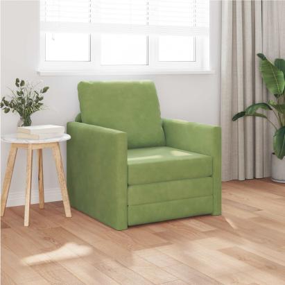 Pat canapea Verde deschis 74 x 77 x 81 cm Catifea GartenMobel Dekor