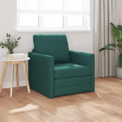 Pat canapea Verde închis 74 x 77 x 81 cm țesătură GartenMobel Dekor