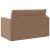 Pat canapea Cappuccino 124 x 71 x 78 cm Piele artificiala GartenMobel Dekor