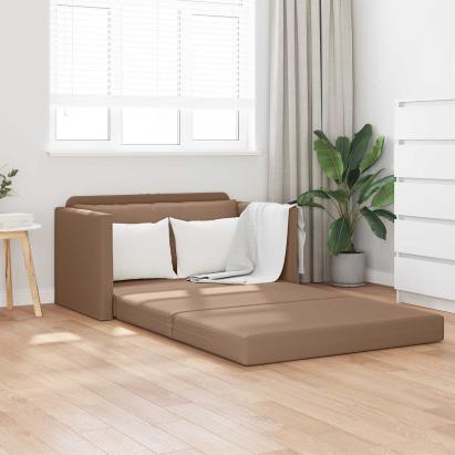 Pat canapea Cappuccino 124 x 71 x 78 cm Piele artificiala GartenMobel Dekor