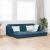 Canapea extensibilă de podea albastru 213 x 70 x 77 cm Catifea GartenMobel Dekor