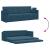 Canapea extensibilă de podea albastru 213 x 70 x 77 cm Catifea GartenMobel Dekor