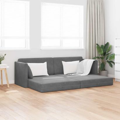 Canapea extensibilă de podea Gri închis 213 x 70 x 77 cm GartenMobel Dekor