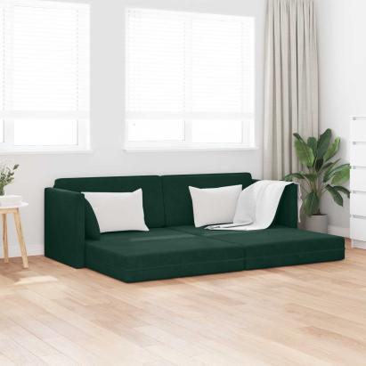Canapea extensibilă de podea Verde închis 213 x 70 x 77 cm GartenMobel Dekor