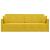 Canapea extensibilă de podea Galben 213 x 70 x 77 cm Catifea GartenMobel Dekor