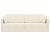 Canapea extensibilă de podea Crem 213 x 70 x 77 cm Catifea GartenMobel Dekor