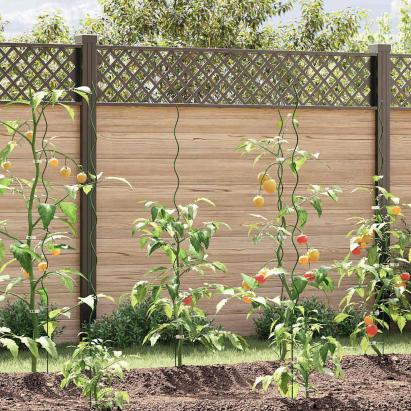 Sprijin pentru plante 20 pcs Verde 150 x 0,6 x 0,6 cm Oțel GartenMobel Dekor