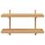 Raft de perete cu raft Pe perete Maro 100 x 26 x 60 cm Bambus GartenMobel Dekor