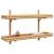 Raft de perete cu raft Pe perete Maro 100 x 26 x 60 cm Bambus GartenMobel Dekor